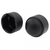M16 Plastic Domed Nut Protector Cover Caps - BLACK
